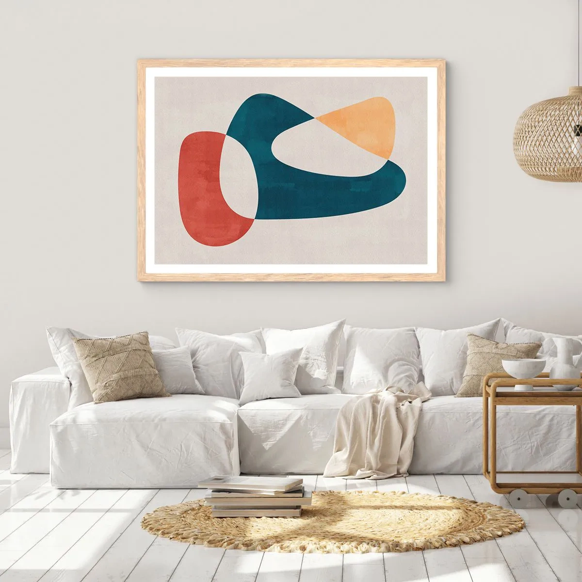 Póster en marco roble claro - Influencias y metamorfosis - 100x70 cm