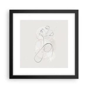 Póster en marco negro - La espiral de la belleza - 30x30 cm