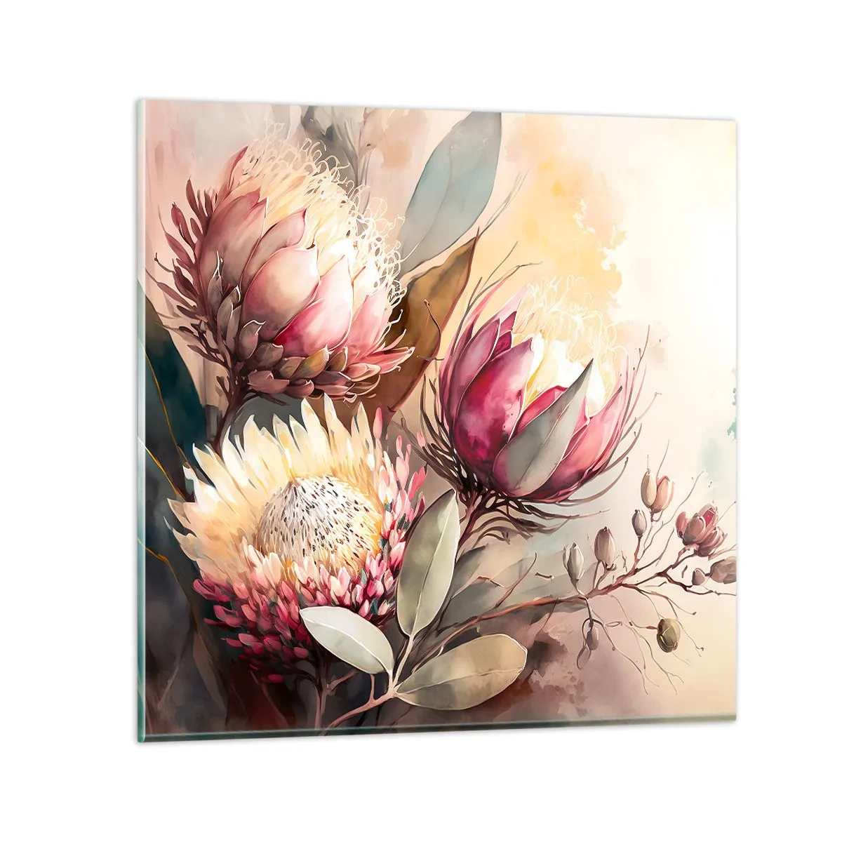 Cuadro sobre vidrio - Impresiones sobre Vidrio - De perfil y de frente - 60x60 cm