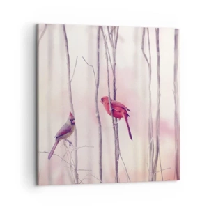 Cuadro sobre lienzo - Impresión de Imagen - Historia de un bosque rosa - 60x60 cm