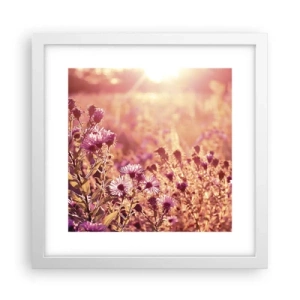 Póster en marco blanco - Antes de que se acabe el verano - 30x30 cm