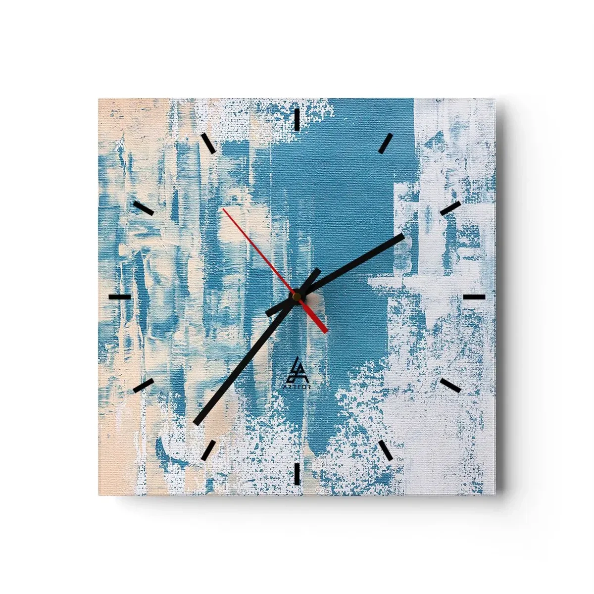 Reloj de pared - Reloj de vidrio - A través de un carámbano - 40x40 cm