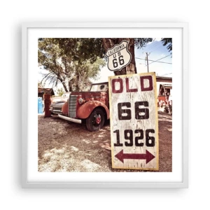 Póster en marco blanco - Una leyenda de la América profunda - 50x50 cm