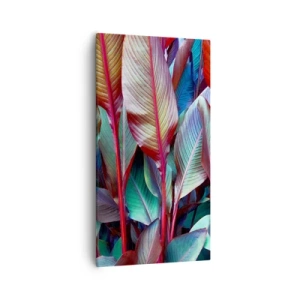 Cuadro sobre lienzo - Impresión de Imagen - Un matorral de colores - 55x100 cm