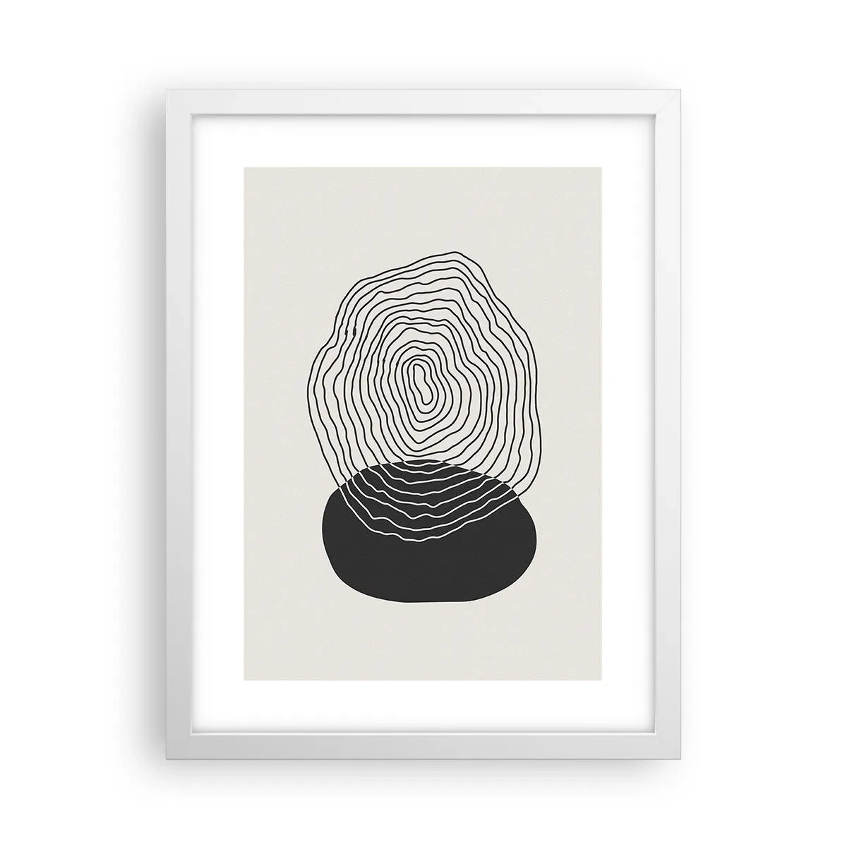 Póster en marco blanco - Persistencia y vibración - 30x40 cm