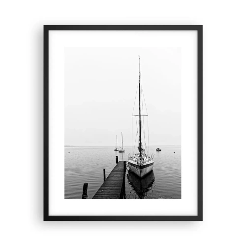 Póster en marco negro - Listo para partir - 40x50 cm