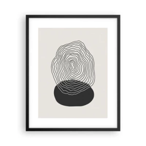 Póster en marco negro - Persistencia y vibración - 40x50 cm