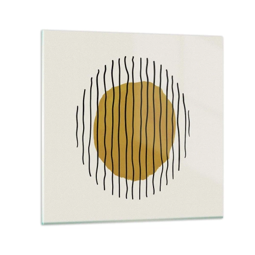 Cuadro sobre vidrio - Impresiones sobre Vidrio - Abstracción cálida - 30x30 cm