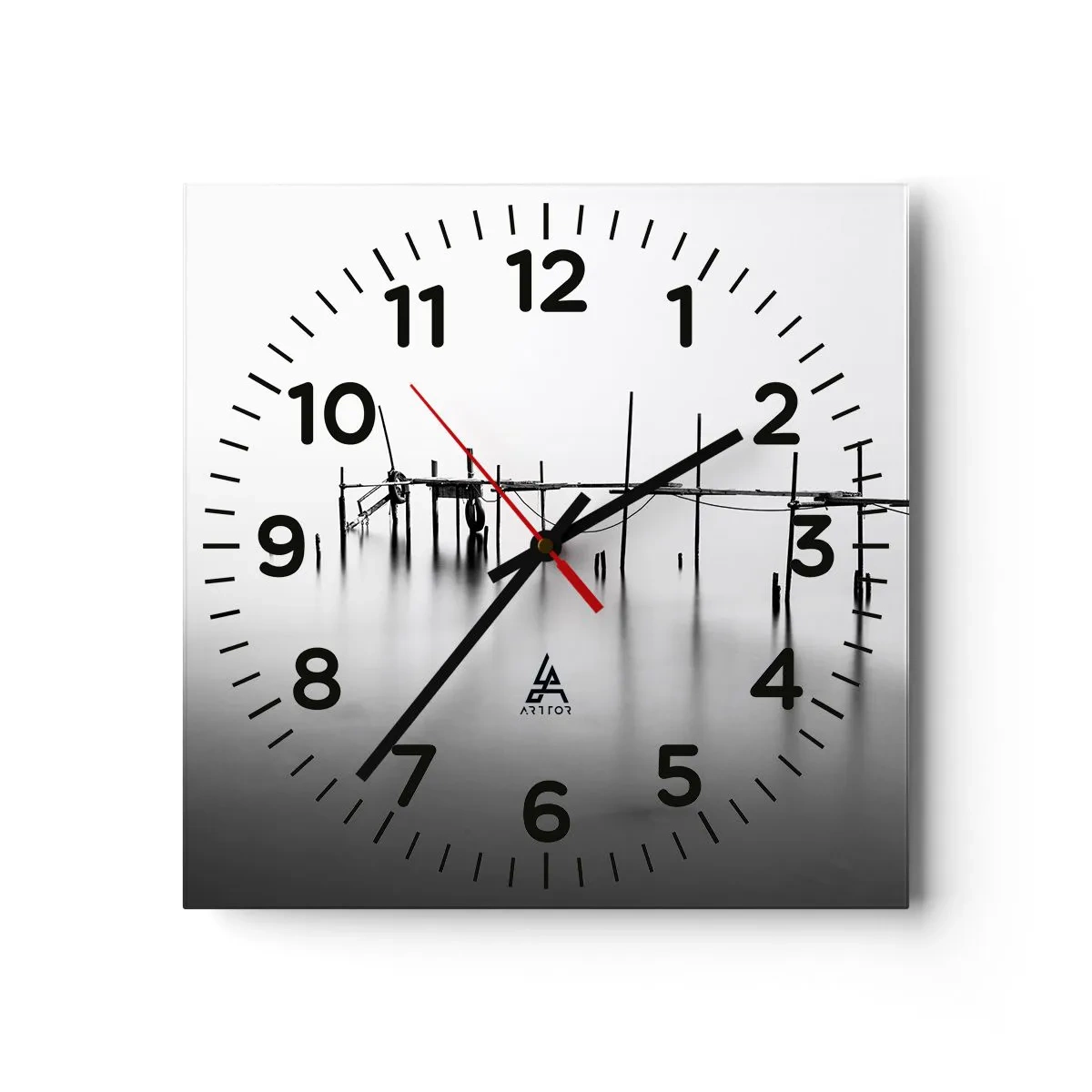 Reloj de pared - Reloj de vidrio - ¿Y si no hay mundo? - 30x30 cm