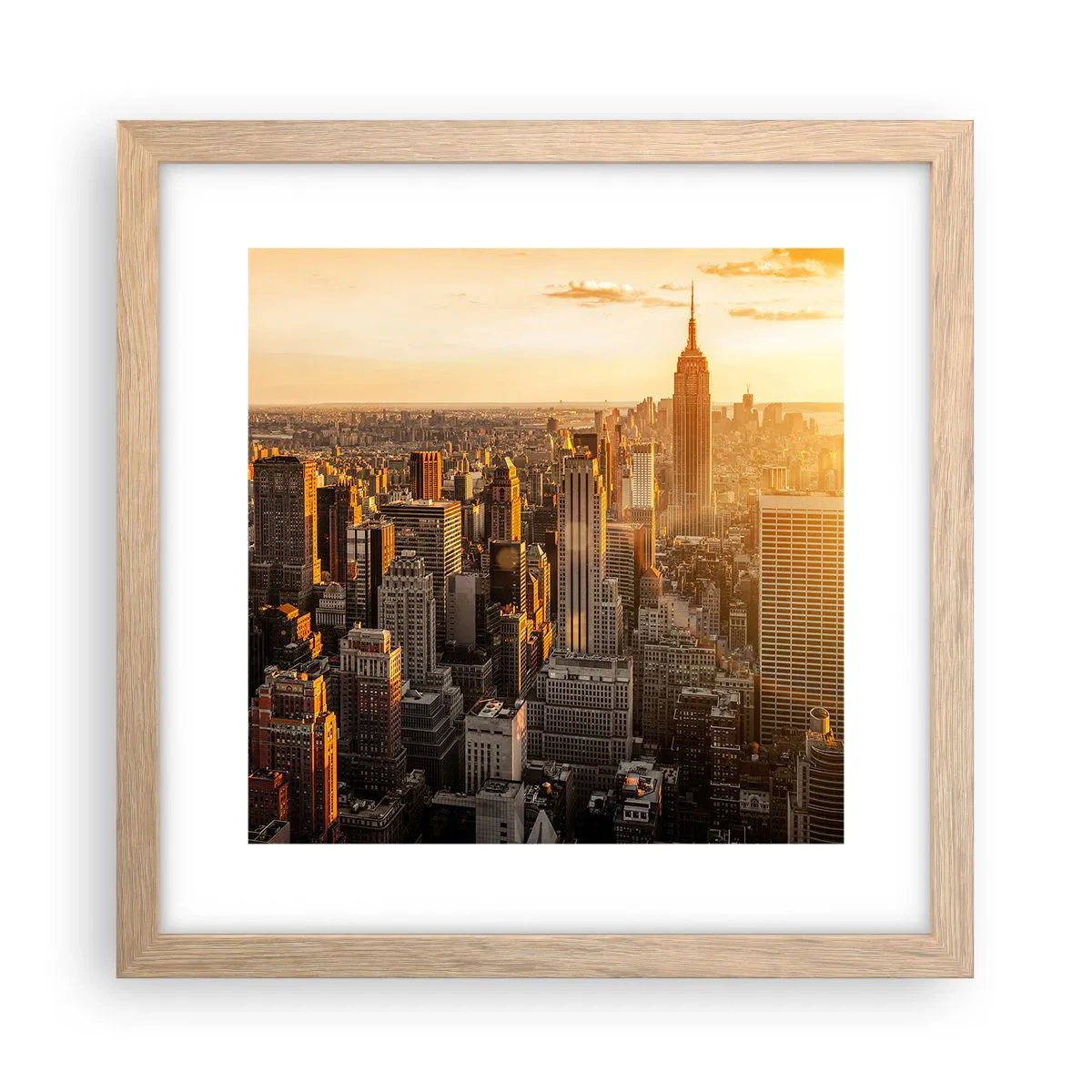 Póster en marco roble claro - Creciendo al sol - 30x30 cm