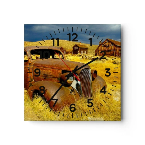 Reloj de pared - Reloj de vidrio - Un merecido descanso - 40x40 cm