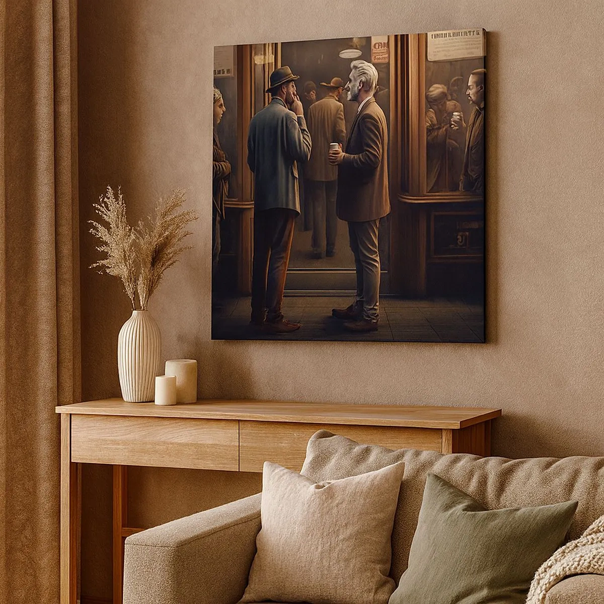 Cuadro sobre lienzo - Impresión de Imagen - Un buen momento del día - 30x30 cm