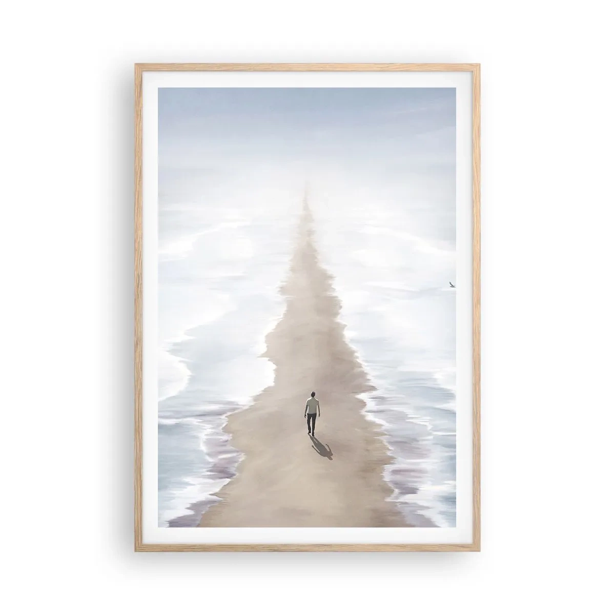 Póster en marco roble claro - Un futuro brillante - 70x100 cm