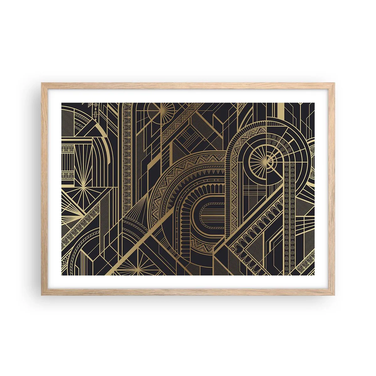 Póster en marco roble claro - Conceptos, ideas, planes - 70x50 cm