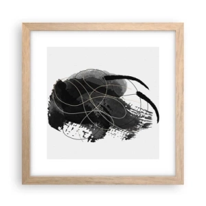 Póster en marco roble claro - Salió de la negrura - 30x30 cm