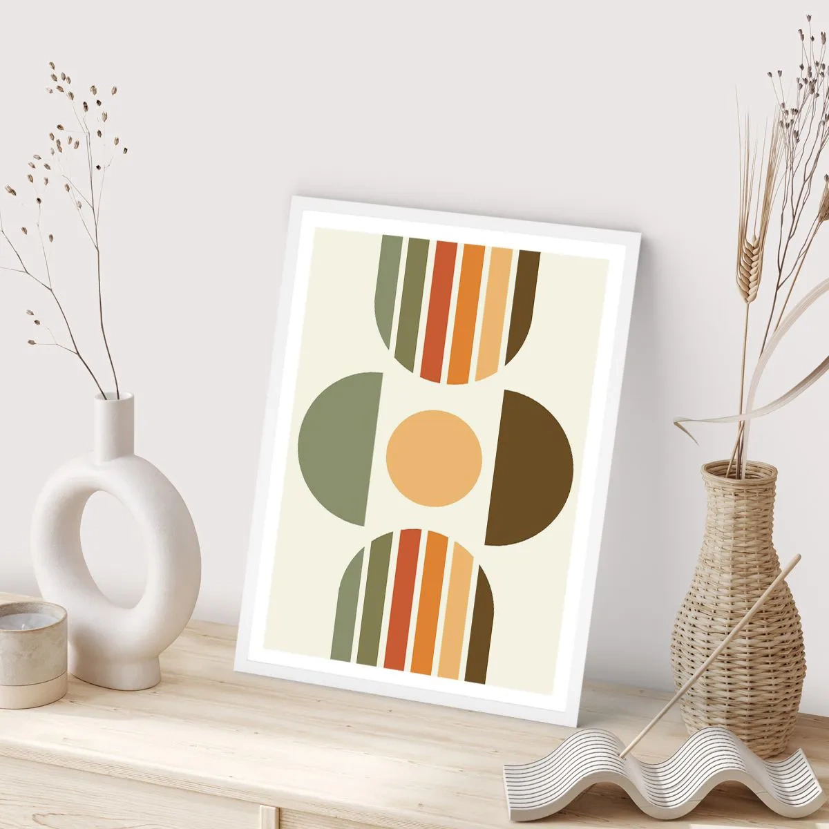 Póster en marco blanco - Los tonos de la tierra - 61x91 cm