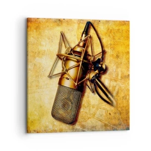 Cuadro sobre lienzo - Impresión de Imagen - Los años dorados de la radio - 70x70 cm