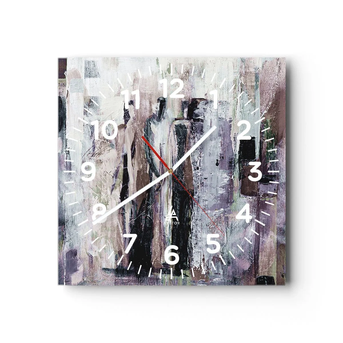 Reloj de pared - Reloj de vidrio - El trío misterioso - 30x30 cm