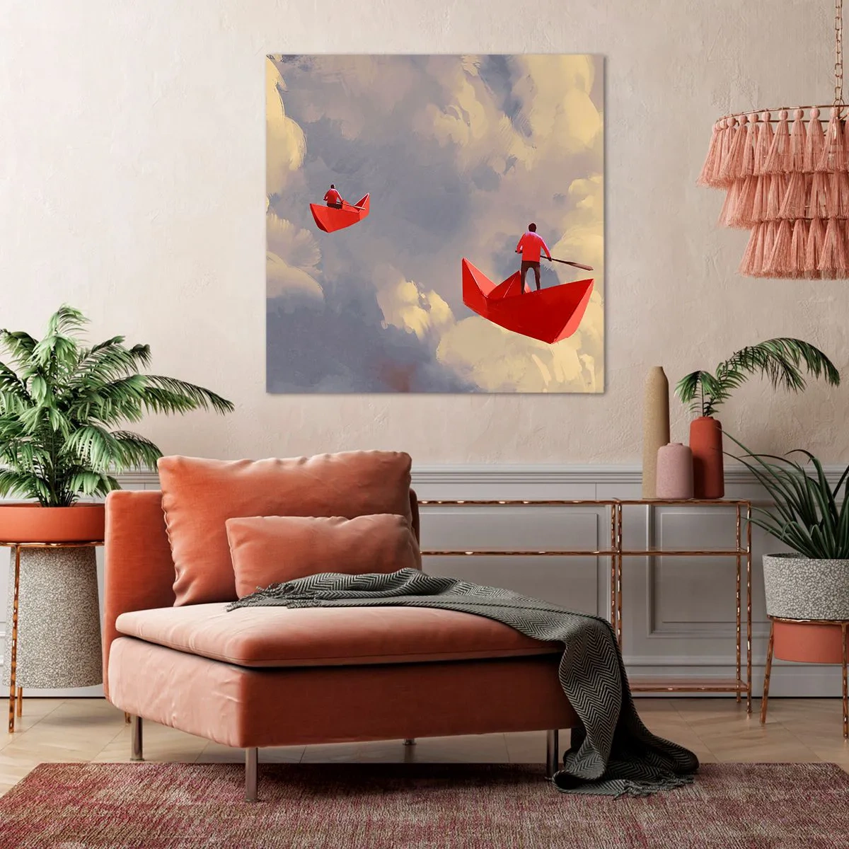 Cuadro sobre lienzo - Impresión de Imagen - El viaje de un soñador - 70x70 cm