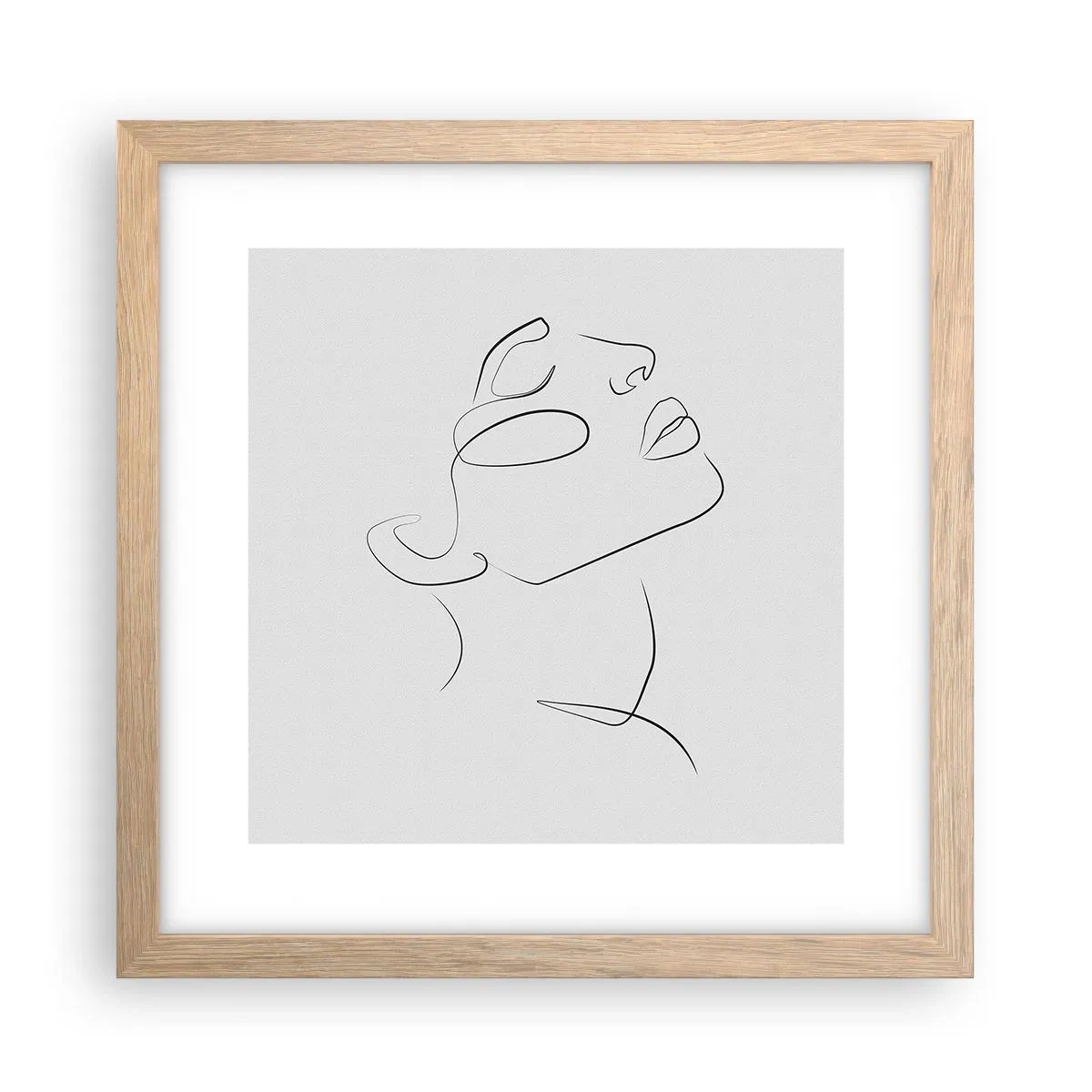 Póster en marco roble claro - Meandros de un sueño - 30x30 cm