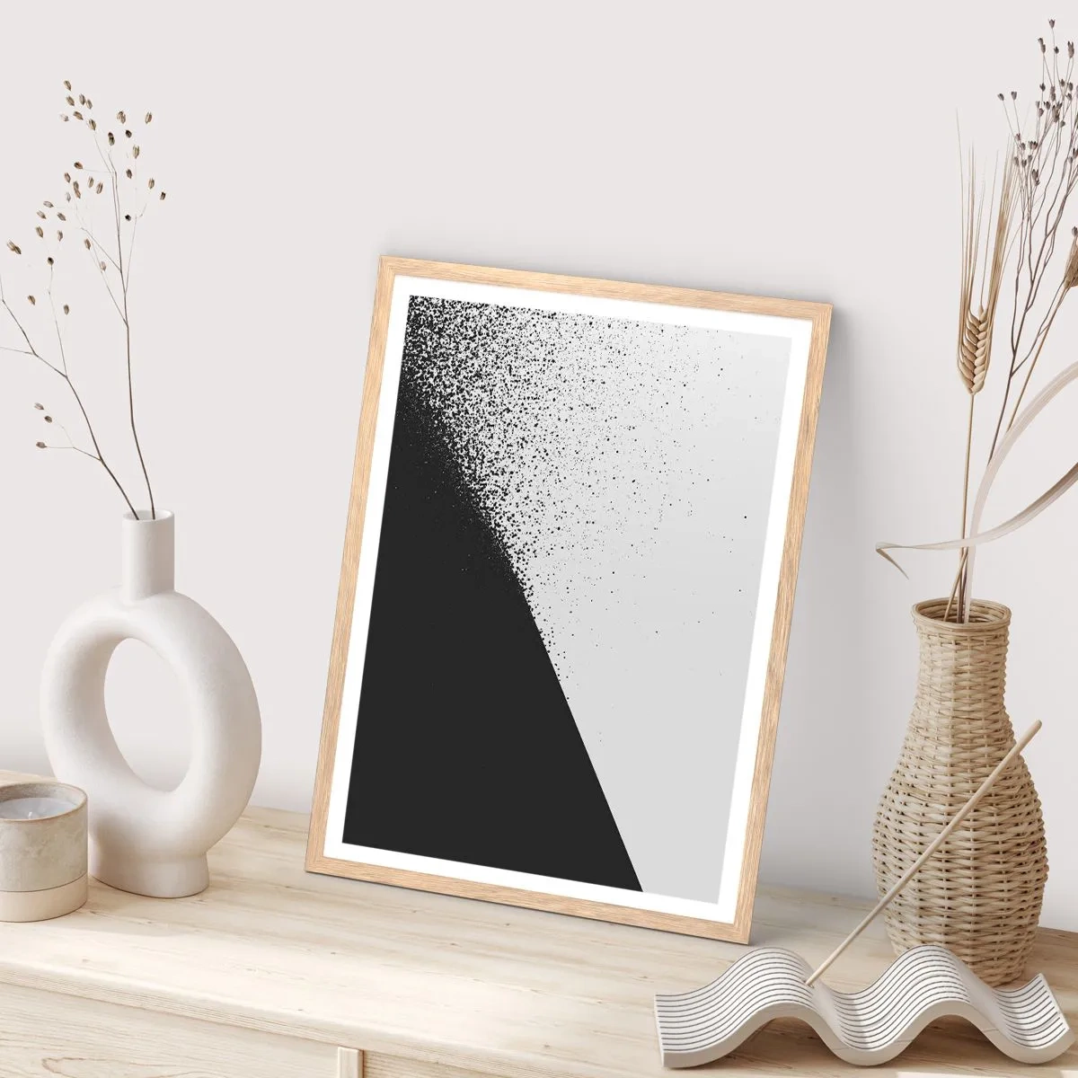 Póster en marco roble claro - Cada vez más rápido, cada vez más alto - 70x100 cm