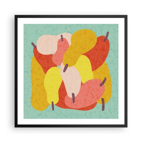 Póster en marco negro - Saborear el sol del verano - 60x60 cm