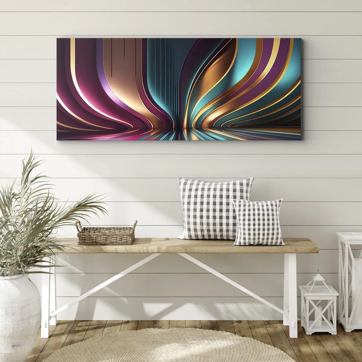 Cuadro sobre lienzo - Impresión de Imagen - Arquitectura de la luz - 100x40 cm