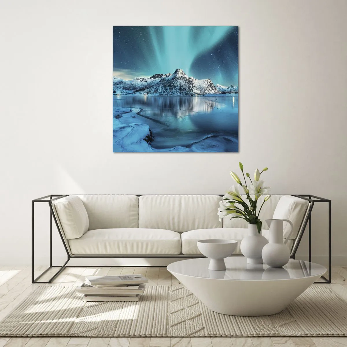 Cuadro sobre vidrio - Impresiones sobre Vidrio - Una noche de luz - 70x70 cm