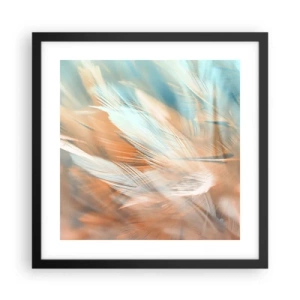 Póster en marco negro - En la tierra de la suavidad - 40x40 cm