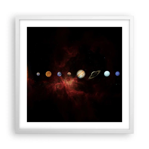 Póster en marco blanco - Nuestro barrio - 50x50 cm