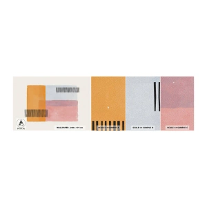 Muestra de fotomural autoadhesivo Deluxe Sticker - La rectitud - Abstracción, Pedazo, Minimalismo - 100x30 cm