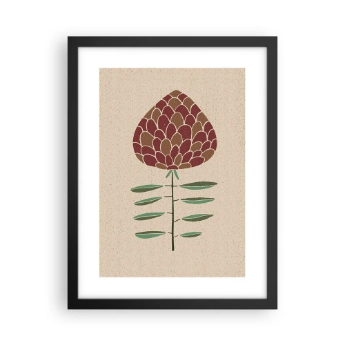 Póster en marco negro - Como una gran piña - 30x40 cm