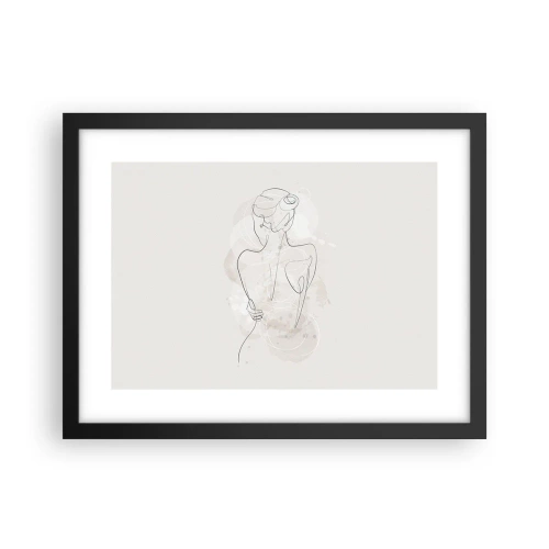 Póster en marco negro - Como un cuerpo sensible - 40x30 cm