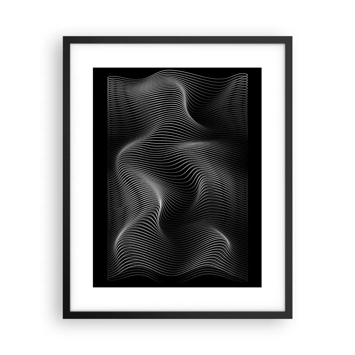Póster en marco negro - La danza de la luz en el espacio - 40x50 cm