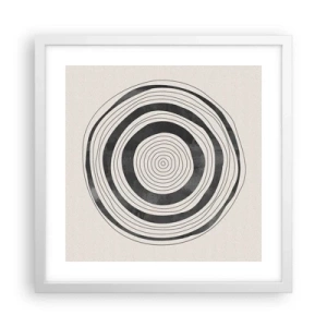 Póster en marco blanco - Lo importante es lo que hay entre medias - 40x40 cm