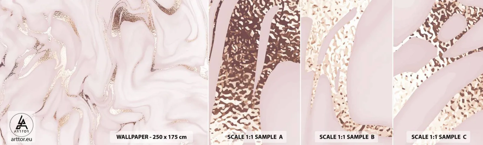 Muestra De Fotomural Standard Eco - En rosa - Abstracción, Pedazo, Arte Moderno - 100x30 cm