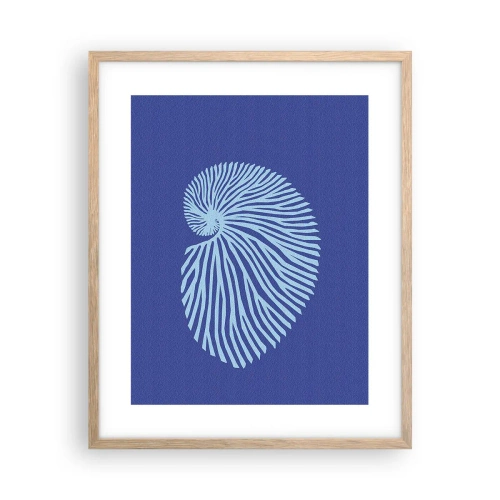 Póster en marco roble claro - Nacimiento de una concha - 40x50 cm
