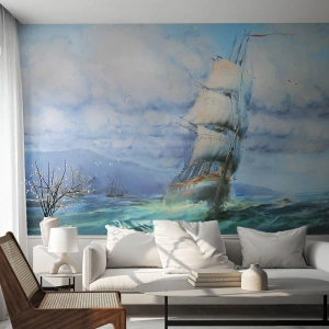 Fotomural Premium Canvas - Viento en popa - Velero, Mar, navegación - 250x175 cm