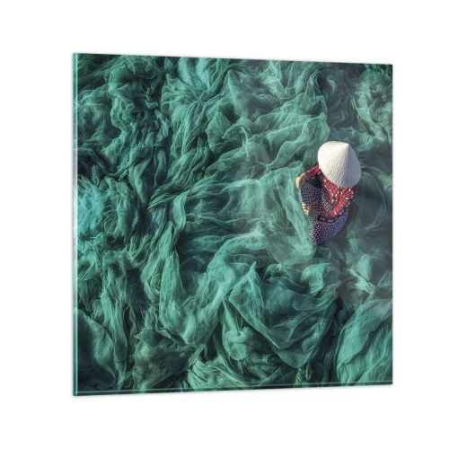 Cuadro sobre vidrio - Impresiones sobre Vidrio - En un mar de redes - 60x60 cm