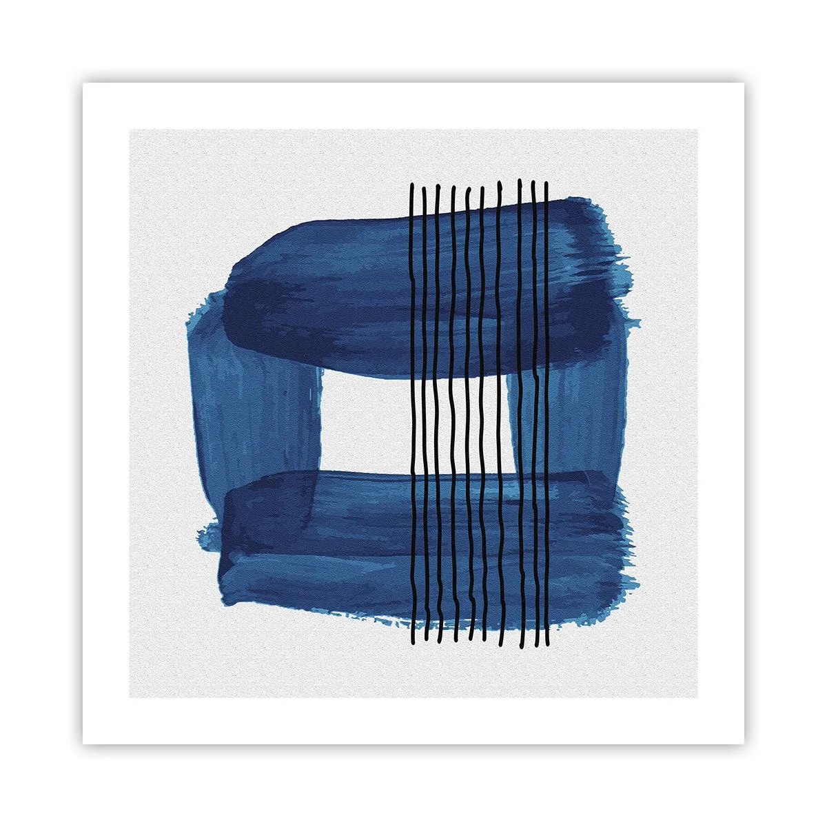 Póster - Composición azul y negra - 50x50 cm
