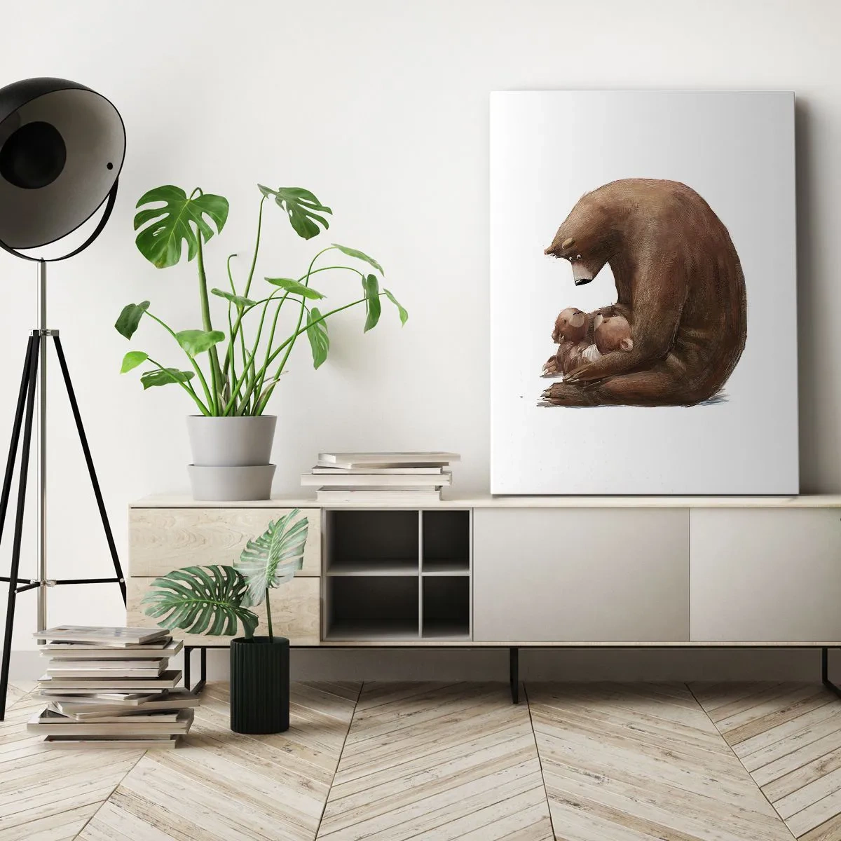 Cuadro sobre lienzo - Impresión de Imagen - Dulces sueños, niños - 55x100 cm