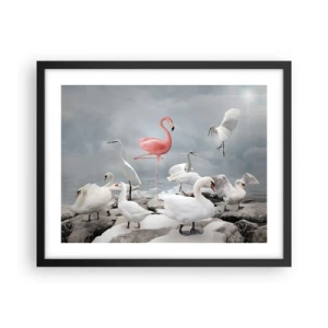 Póster en marco negro - ¿De dónde vengo? - 50x40 cm