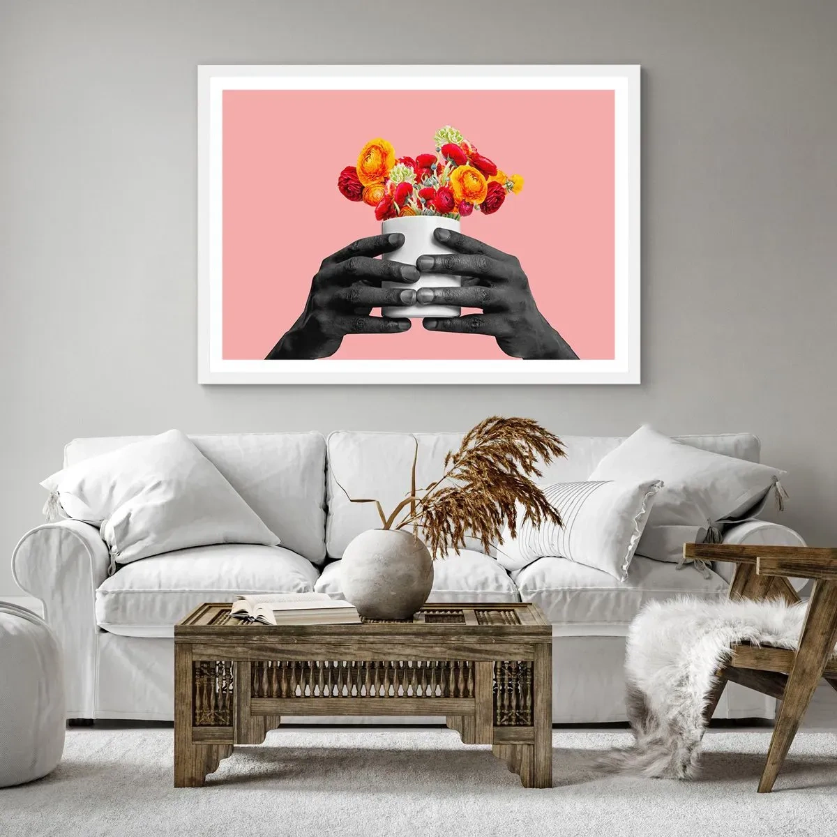 Póster en marco blanco - La apoteosis de la vida - 100x70 cm