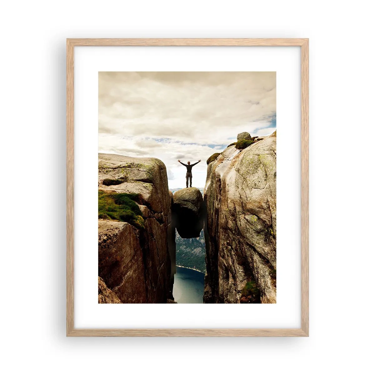 Póster en marco roble claro - ¿Cómo estoy? - 40x50 cm