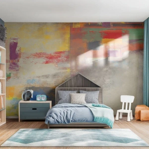 Fotomural Premium Canvas - Geometría de color - Abstracción, Pedazo, Cuadro - 350x256 cm