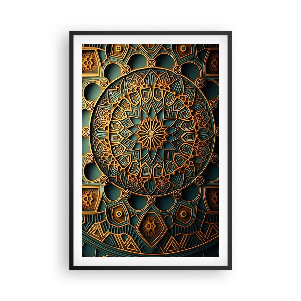 Póster en marco negro - En un clima árabe - 61x91 cm