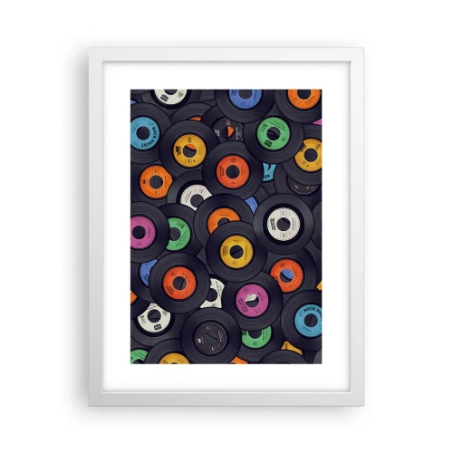 Póster en marco blanco - Colores de los clásicos - 30x40 cm