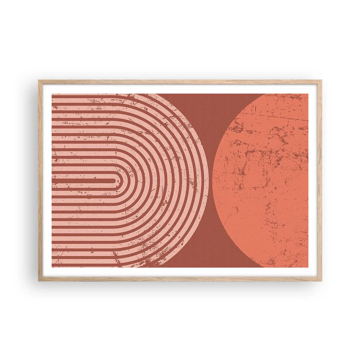 Póster en marco roble claro - Estrecha relación - 100x70 cm