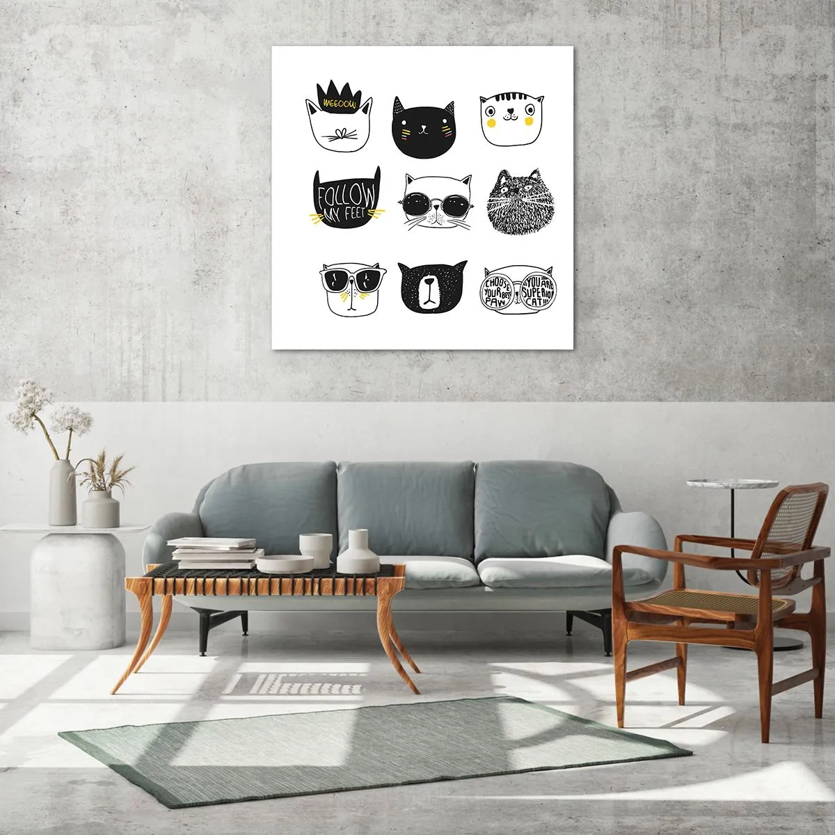 Cuadro sobre vidrio - Impresiones sobre Vidrio - Cada uno diferente - 70x70 cm