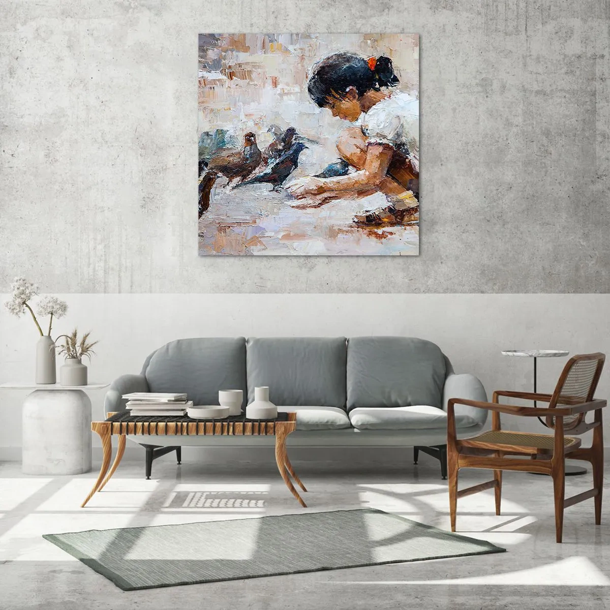 Cuadro sobre vidrio - Impresiones sobre Vidrio - Pequeños y dulces - 70x70 cm